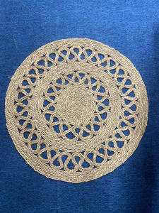 Flower Woven <b>Placemat</b> Handmade Straw Corn Husk Seagrass <b>Placemats</b> for Dining Table Decor Wall Hanging Boho Wall Decor - Product Image 2