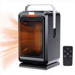 NUEVO Calentador de Escritorio Multifuncional de 1000W con Pantalla Digital, Oscilación, Temporizador, Control Remoto, Asa y Luz Nocturna Ambiental - Product Image 1