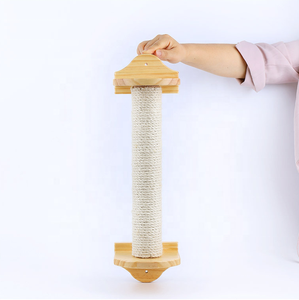 Nieuwste Stijlen Kat Activiteit Boom Met Kras Palen, Muur Gemonteerde Jute Krabber Grenen Hangmat Voor Katten Duurzame 5 Stuks Huisdier Katten - Product Image 6