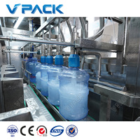 Ligne de production de remplissage d'eau pure, machine de remplissage d'eau en fût de 20 litres, usine d'embouteillage, ligne de remplissage d'eau de 5 gallons 1000BPH