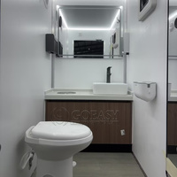 Trailer Toilet Portabel Goeasy dengan Panel Sandwich Ramah Lingkungan, Tahan Lama, untuk Kamar Mandi dan Toilet Luar Ruangan