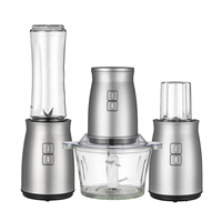 Krachtige 500W ABS 2L glazen kom multifunctionele stille 2-snelheden keukenmachine (krachtige elektrische hakselaar blender molen)