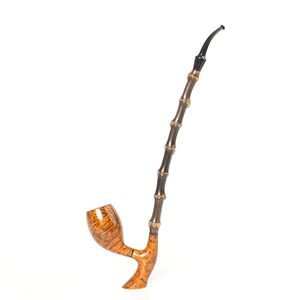 Muxiang Heather Wood Pipe Bamboo Joint Long Handle Tobacco Pipe For Men Smoking - Product Image 5