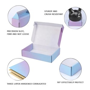 <span class=keywords><strong>Caja</strong></span> <span class=keywords><strong>de</strong></span> Envío Personalizada Plana para Regalos, Cosméticos y Ropa Ecológica con Impresión Colorida Personalizada <span class=keywords><strong>de</strong></span> Fábrica - Product Image 5