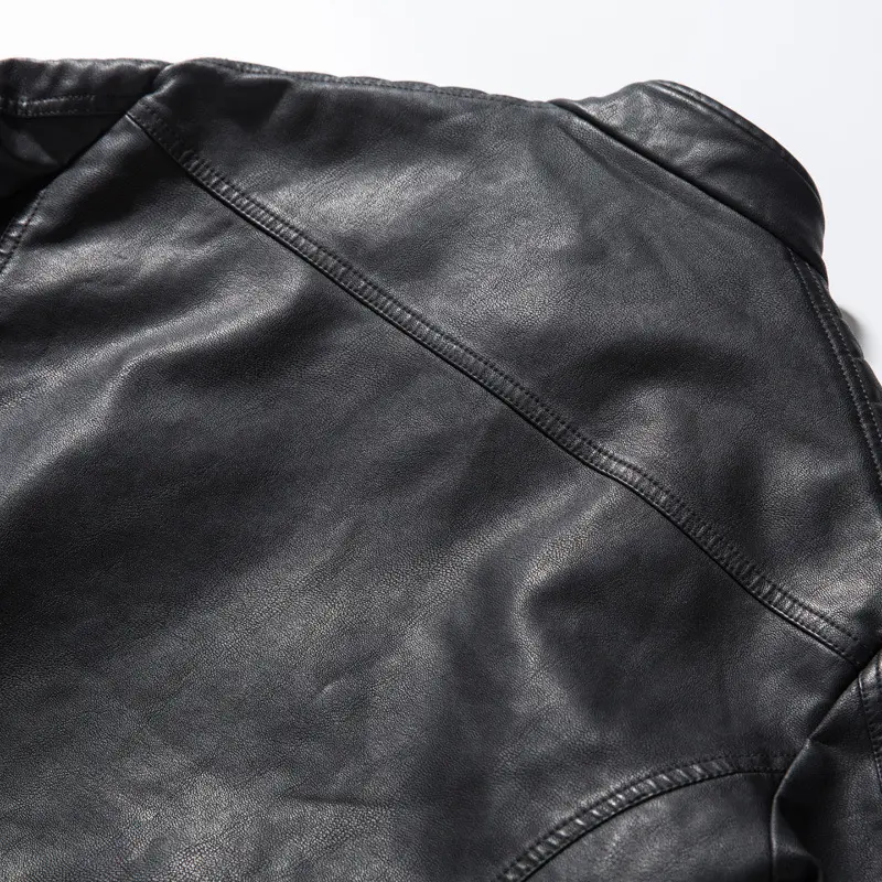 Leather Men Jacket OEM Custom Design PU Leather Jacket Cool Custom Vintage Leather Men Jacket