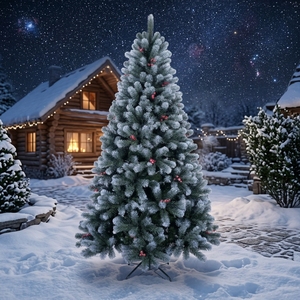 Árbol de Navidad Artificial de Alta Calidad al por Mayor con Bayas Rojas para Decoraciones Navideñas - Product Image 1