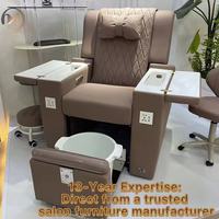 Fauteuil de réparation des pieds portable en cuir Mason personnalisable et avancé avec dossier réglable pour massage et usage en salon de manucure