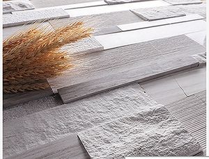 Pannello in Pietra di Marmo Sottile e Silenzioso per Rivestimento Esterno Rustico Ispirato alla Natura, Piastrella in Ardesia per Interni in Cemento Lucidato - Product Image 2