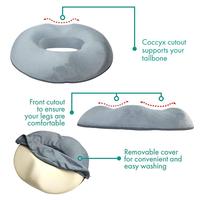 Oreiller pour le coccyx en forme de beignet, coussin pour hémorroïdes, soulagement de la prostate, douleurs de grossesse, escarres