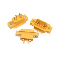 Connecteur mâle Amass XT60E-M avec trou de fixation par vis, prise 20A pour connexion sécurisée de la batterie et de l'ESC du modèle (compatible XT60H)
