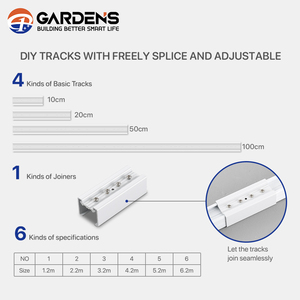 Sistema de cortina inteligente automático de jardín de 6,2 M, automatización motorizada eléctrica, motor de cortina DIY, juego de rieles, mejora del hogar - Product Image 4