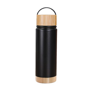 Nouvelle Tasse Isotherme Créative en Acier Inoxydable 304 avec Couvercle en <span class=keywords><strong>Bambou</strong></span> Effet Bois et Base en Bois pour Sports de Plein Air - Product Image 3