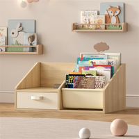 Banc bibliothèque pour enfants, bibliothèque d'angle, organisateur de rangement pour tout-petits, bibliothèque pour enfants avec tiroir pour chambre à coucher, crèche