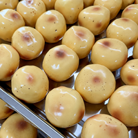 Balle anti-stress ASMR souple et croustillante en forme de pudding au caramel, jouet sensoriel à presser non rebondissant pour enfants et adultes