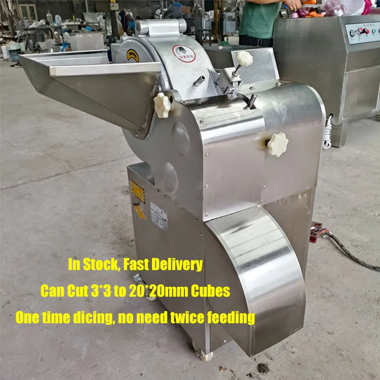 304 Stainless Steel Automatic 1000kgh Vegetable Carrot Cube Cutting Machine Onion Dicing Potato Dicer Machine