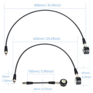 เกจวัดแรงดันตกค้างสำหรับดำน้ำ DIDEEP สายถักคาร์บอนไฟเบอร์ ใช้ได้กับเรกกูเลเตอร์ BCD ท่อแรงดันสูง - ปรับแต่งได้ - Product Image 4
