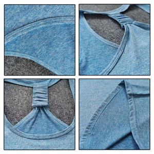 Camiseta Deportiva sin Mangas para <span class=keywords><strong>Mujer</strong></span>, de Secado Rápido y Transpirable, Tejida, con Espalda Descubierta, para Fitness, Entrenamiento y Yoga, Venta al Por Mayor Personalizada - Product Image 2