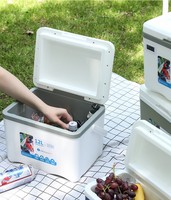 Kotak Pendingin Camping Modern PP Material 6L 12L 20L 30L Biru Hijau Putih, Rotomolded, Keras, Tahan Air, Ember Es