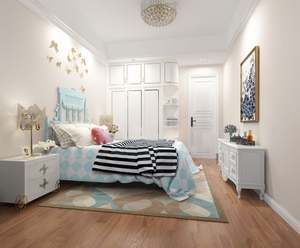 Modern Children's Bedroom <b>Wardrobe</b> with Dresser Wood Eco-Friendly Large Capacity Made in China - Product Image 3