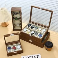 Boîte à montres automatique IBBETON de luxe en bois haut de gamme avec 3, 6, 10 ou 12 emplacements, moteur Mabuchi, coffret de rangement pour montres