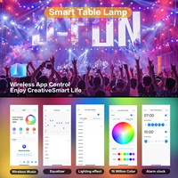 Nouvelle lampe-haut-parleur sans fil connectée avec contrôle par application, réveil intelligent RGB avec son numérique du lever du soleil et lumière colorée anti-bruit
