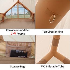 Tienda de Aire Hinchable para Glamping al Aire Libre Plegable, 6.3 M² de Oxford o Lona Impermeable con Bomba de Aire para Campamentos Familiares - Product Image 4