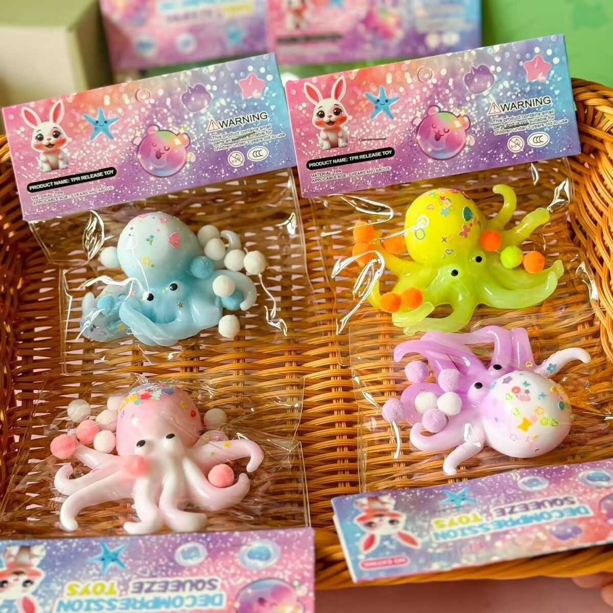 Pulpo - dos colores aleatorios