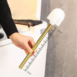 <span class=keywords><strong>Brosse</strong></span> de <span class=keywords><strong>toilette</strong></span> ronde en céramique avec motif de marbre <span class=keywords><strong>doré</strong></span> et dorure colorée de style créatif avec manche en acier inoxydable - Product Image 5