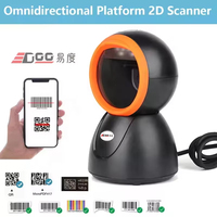 Edoo D45 bon marché prix haute qualité mains libres USB RS232 lecteur de codes à barres Cmos omnidirectionnel 1d 2d lecteur de codes à barres de bureau