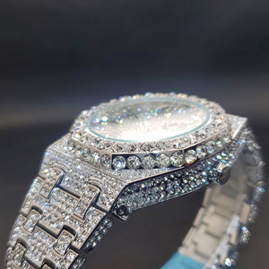 Orologi al Quarzo da Uomo con Cassa Ottagonale, Orologio di Lusso con Diamanti e Grande Lunetta in Zirconia, Orologio da Polso alla Moda Hip Hop - Product Image 3