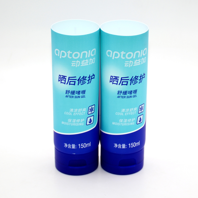 40mm de diámetro vacío suave lavado de cara crema de tubos cosméticos con tapa flip top