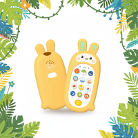 Jouet éducatif sensoriel pour enfants de 2 à 4 ans, téléphone portable musical en forme de lapin en plastique ABS, apprentissage interactif