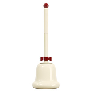 Toilet Brush Long Handle Nylon Bristles Vintage Red White Plastic High Capacity 500g For Bathroom Cleaning - Product Image 2