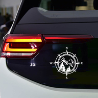 Autocollant de voiture Creative Compass, autocollants en vinyle imperméables et durables pour carrosserie de voiture, adaptés à Benz, BMW, Toyota