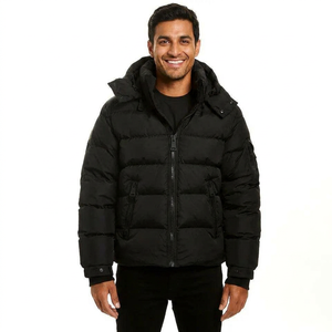Men's <b>Winter</b> <b>Thick</b> Windproof Puffer Jacket Bomber Lightweight Polyester Oversized Stand Collar Streetwear Warm <b>Coats</b> - Product Image 1