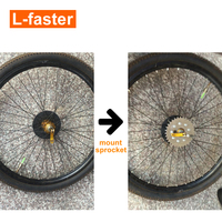 Roue arrière de vélo à pouces, 48l, avec chaîne 32T, jeu de roues épaisses à une vitesse, bmx 16t