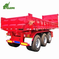 Semi-remorque benne basculante arrière pour transport de charbon 45m³ à vendre