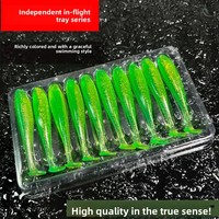 Aotuo Leurre souple flottant à queue en T de 5,5 cm, 6,5 cm, 7,5 cm pour la pêche au bar, au culter et au mandarin en eau douce – Vente chaude