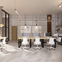 Conception de l'espace de travail de bureau, planification ergonomique de l'espace de travail pour la productivité des employés