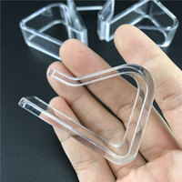 Fixateur de nappe invisible en plastique transparent moderne, antidérapant, à ressort, de forme irrégulière, pour suspension verticale, décoration intérieure