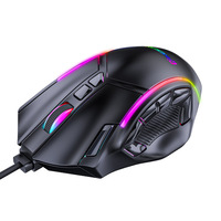 Souris de jeu filaire RGB MKESPN X15 Full Speed 12800 DPI, 12 touches macro définies, accessoire informatique