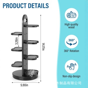 Support rotatif pour capsules de café, organisateur multi-niveaux à 7 étages pour capsules et sachets de thé, avec fonction de rotation à 360 degrés - Product Image 5