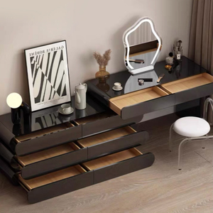Dressing Table with Mirror and Drawers <strong>Make</strong> up Vani for Bedroom Glass Table <strong>Home</strong> <strong>Furniture</strong>