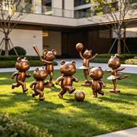 RELONG - Nueva Estatua de Bronce de Diseño de Dibujos Animados, Escultura de Animales, Personalizable, de Alta Calidad para Exteriores