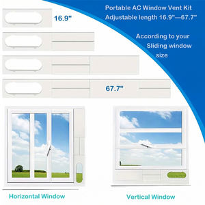 Kit de ventilation de fenêtre universel réglable YOD HVAC Contractor 4-6 pouces, plaques d'étanchéité en plastique pour fenêtres coulissantes, coupleur industriel - Product Image 3