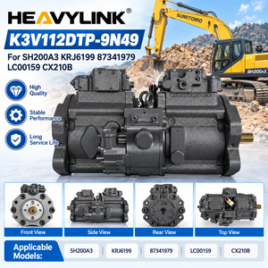 Bomba Hidráulica Principal de Repuesto K3V112DTP-9N49 para Excavadora SH200A3 KRJ6199 87341979 LC00159 CX210B - Product Image 1