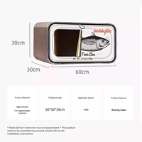 Prix d'usine Griffoir pour chat moderne et classique en forme de boîte de conserve de thon, en carton ondulé durable, à 2 niveaux, écologique