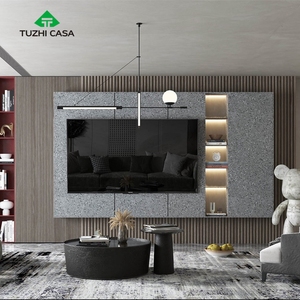 Meuble minimaliste intégré design 65 pouces noir meuble de salon meuble de télévision mural <span class=keywords><strong>table</strong></span> - Product Image 3