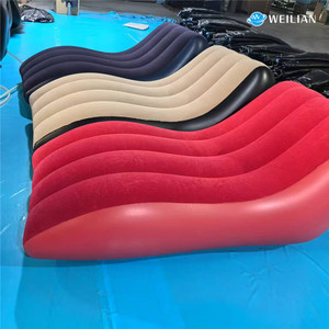 S hình gấp sofa không khí Ghế giường đổ xô phòng chờ Lounger couch cắm trại sofa không khí sofa Inflatable cho đồ nội thất phòng khách - Product Image 1