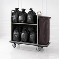Sacs poubelles biodégradables HDPE grande capacité, résistants à la chaleur, en rouleau perforé pour usage commercial, poubelles extérieures